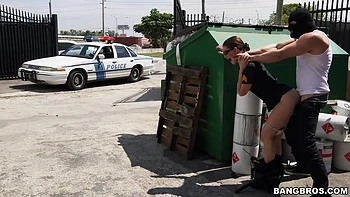 Big-Tit Brunette Chased for Facial