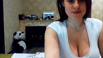 Анал с большими сиськами в белой рубашке от первого лица