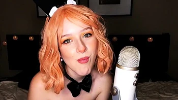 Redhead Teen Bunny Eats Carrot Lewd ASMR