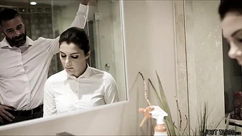 Brunette Sucks & Fucked Doggy POV