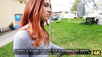 Hunt4k ligue en calle: tetas naturales, anal duro