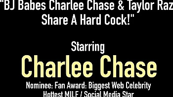 Charlee Chase and Taylor Raz blowjob POV