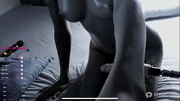 Big Tits Masturbation: Doggy & Missionary Fuck