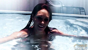 Charlee Chase's Underwater Handjob on Big Cock