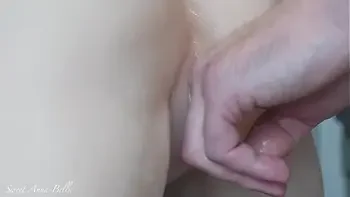 a tantaly doll is fucked doggy style through all the holes, in her ass and in her tight pussy