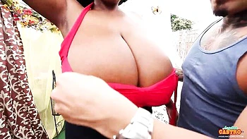 Busty Latina Angelina and Maserati's Big Tits