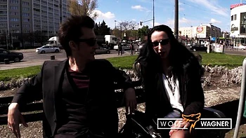 Skinny Conny licks cum in German milf chair fuck