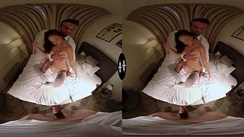 Wedding Day Threesome: Blowjob, Doggy and Cowgirl VR