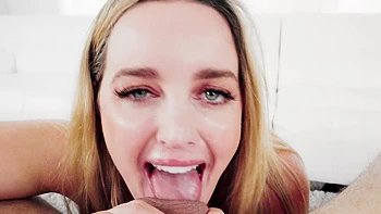 Blonde in stockings gets pussy eaten and fucked