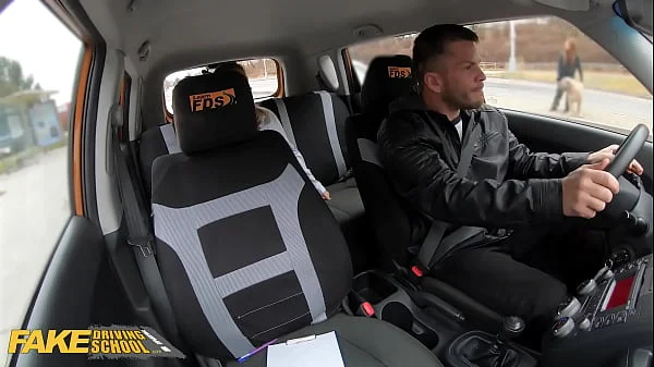 Fake Driving Instructor with Big Natural Tits Fucked POV