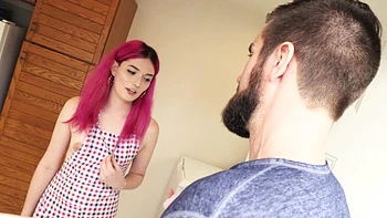 Petite Natalie Stone fucks ass and sucks small cock