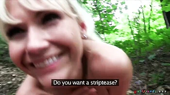 Skinny teen blonde with big tits and ass gets fucked