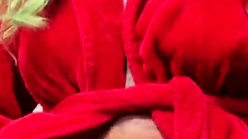 Perfect blond making solo masturbation
