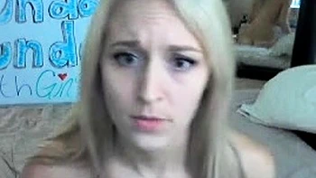 Curly Blonde Teen Records Solo Dildo Masturbation More at
